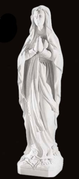 Our Lady Of Lourdes Marble 43.5" High Statue